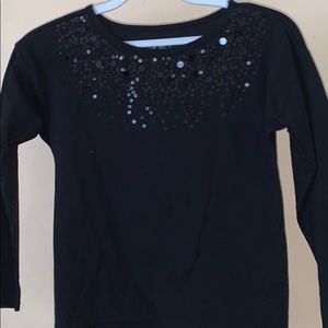 Black shirt with sequins